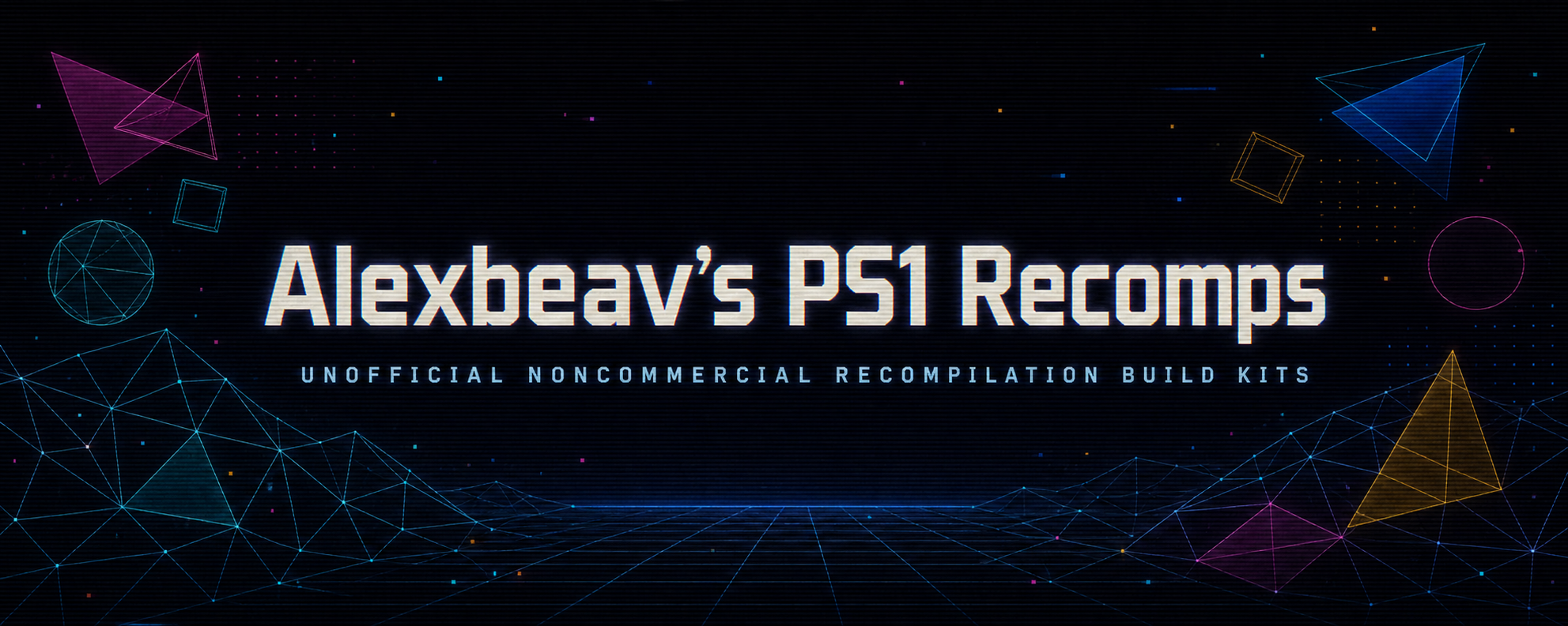 Alexbeav's PS1 Recomps — unofficial noncommercial recompilation build kits